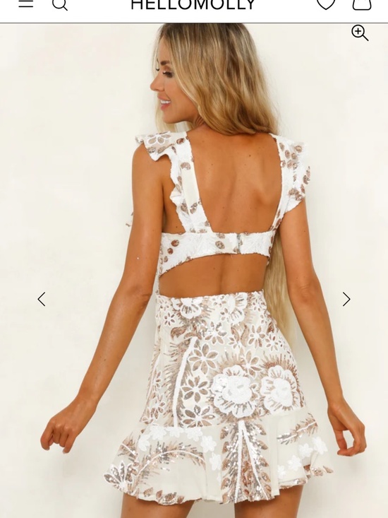 Angel biba rose gold and white sequin mini dress - Picture 4 of 8